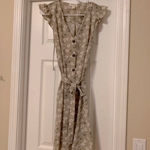 Floral button up dress